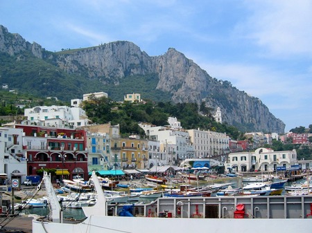 イタリア_カプリ島マリーナグランデの港