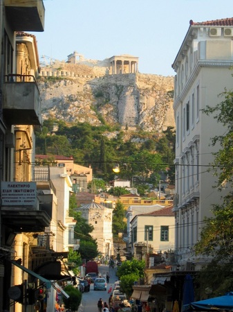 ギリシャ_アテネの街の夕景