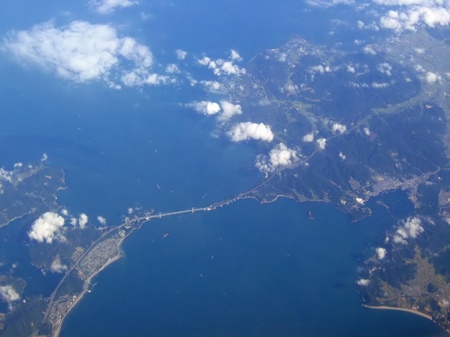 上空から見る鳴門海峡