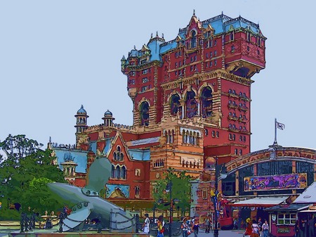 東京ディズニーシー_ホテルハイタワー(コラージュ風)