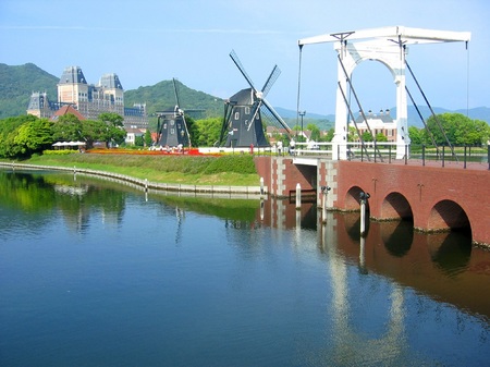 ハウステンボス_キンデルダイクとデルフト橋