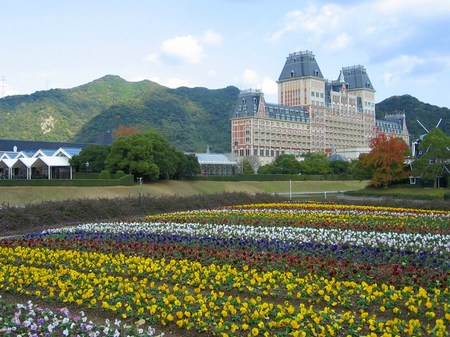 ハウステンボス_キンデルダイクの花畑