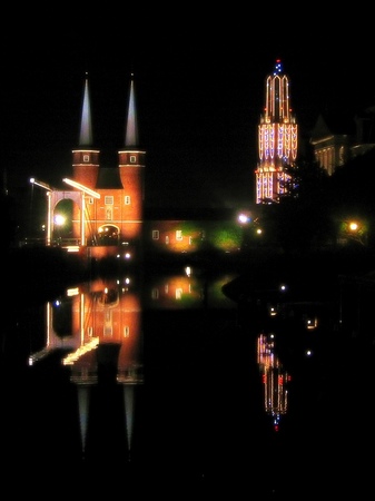 ハウステンボスの夜景_モーレン橋より