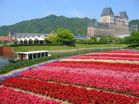 ハウステンボス_キンデルダイクの花畑